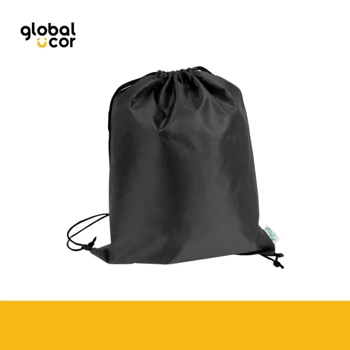 Mochila tipo Morral en tela RPET Negro1