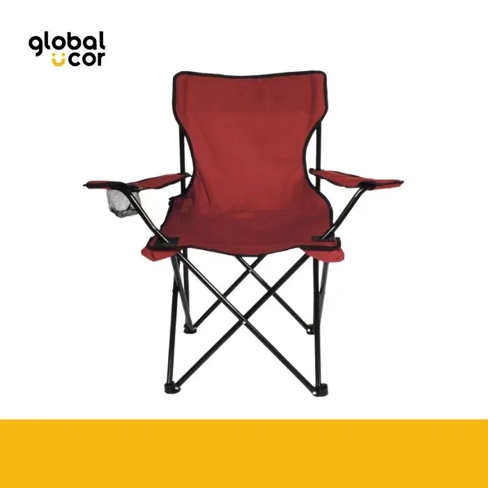 Silla plegable de Camping Rojo1