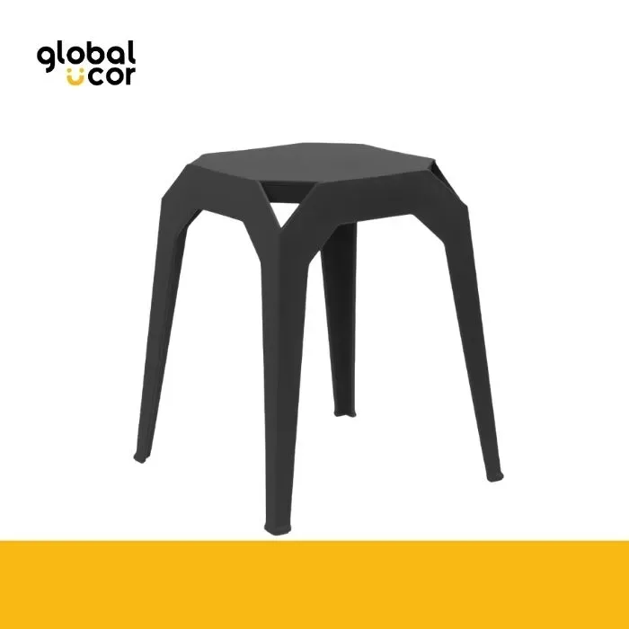 Piso apilable de plástico rígido Negro2