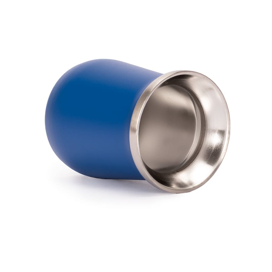 Vaso Térmico metálico MATE 300ml. con Bombilla Azul Marino2