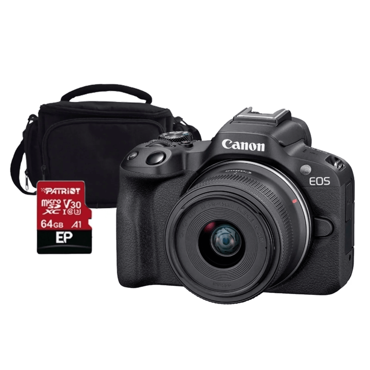 CÁMARA CANON EOS R50 + LENTE RF-S 18-45MM IS STM / (CMOS APS-C) + MALETIN + MEMORIA DE 64GB3
