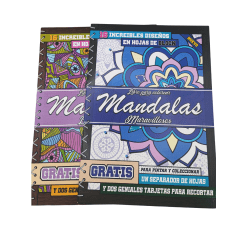 Set 4 Libros Mandalas Y Flores Para Pintar
