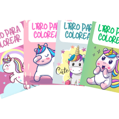 Pack Libros Unicornio Para  Pintar