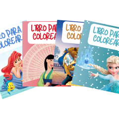 Pack 4 Libros Princesas Para  Pintar