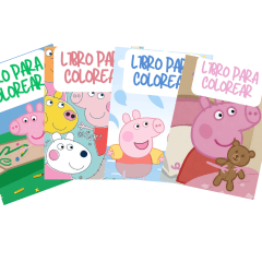 Pack 4 Libros Peppa Pig Para Pintar