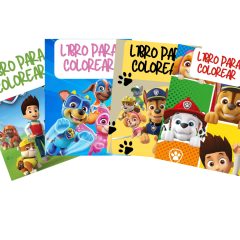 Pack 4 Libros Paw Patrol Para  Pintar