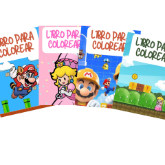 Pack 4 Libros Mario Bros Para  Pintar