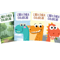 Pack 4 Libros Dinosaurios Para Pintar