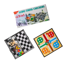 Juego De Mesa Magnético 3 En 1 Ludo Damas Ajedrez
