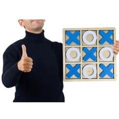 Juego De Mesa Gato Grande En  Madera