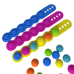 Pulsera Sensorial Texturizada Con Accesorios