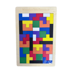 Juego Tetris Puzzle Rompe Cabeza Antiestres De Madera 3d
