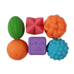 Set De 6 Figuras Sensoriales  Estimulación Bebé Multitextura