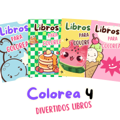 Pack 4 Libros Kawaii Para Pintar