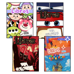 Pack 4 Libros Cars Personajes Toy Para Pintar