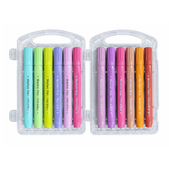 Estuche 12 Lápices Marcadores Color Macarrón