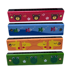 Pack De 4 Armónica De Madera