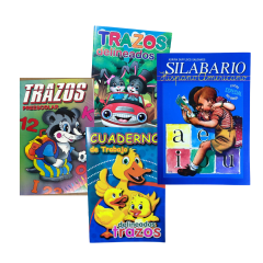 Pack Libros De Trazos Y Silabario A Color