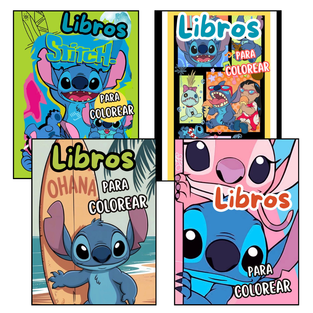 Pack Libros Stitch Para Pintar1