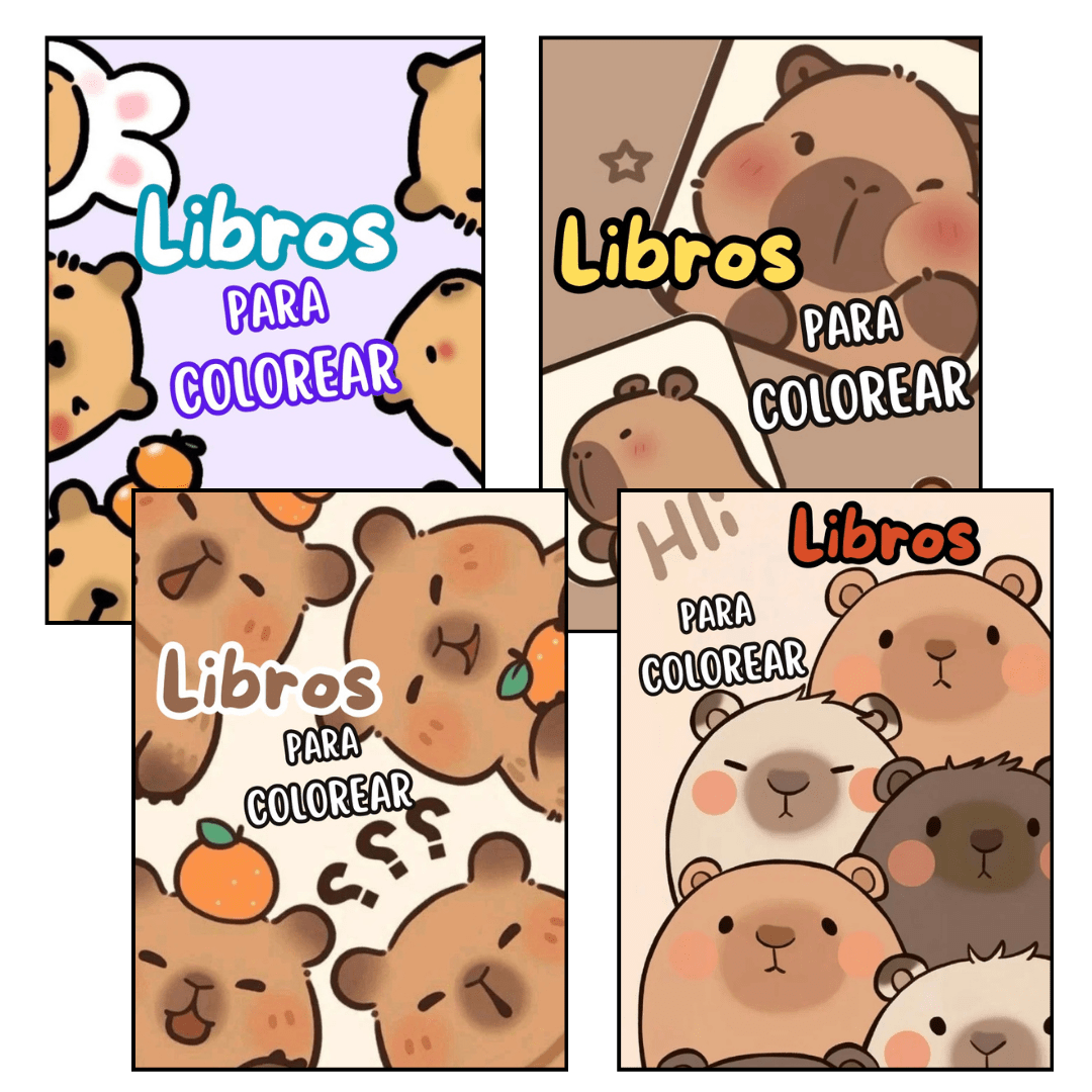 Pack Libros Capibara Para Pintar1