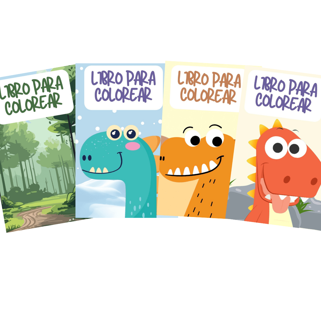 Pack 4 Libros Dinosaurios Para Pintar2