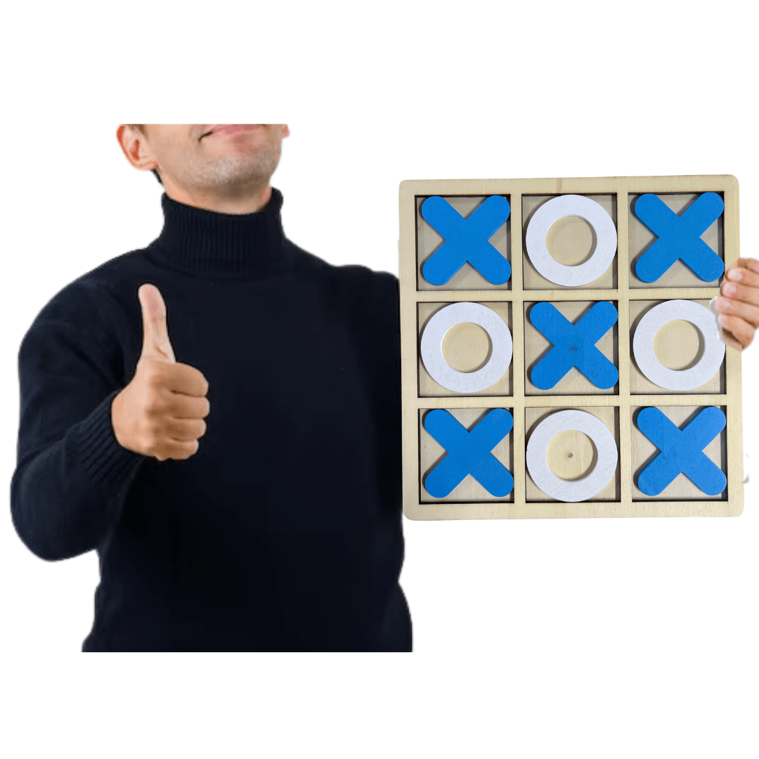Juego De Mesa Gato Grande En  Madera1
