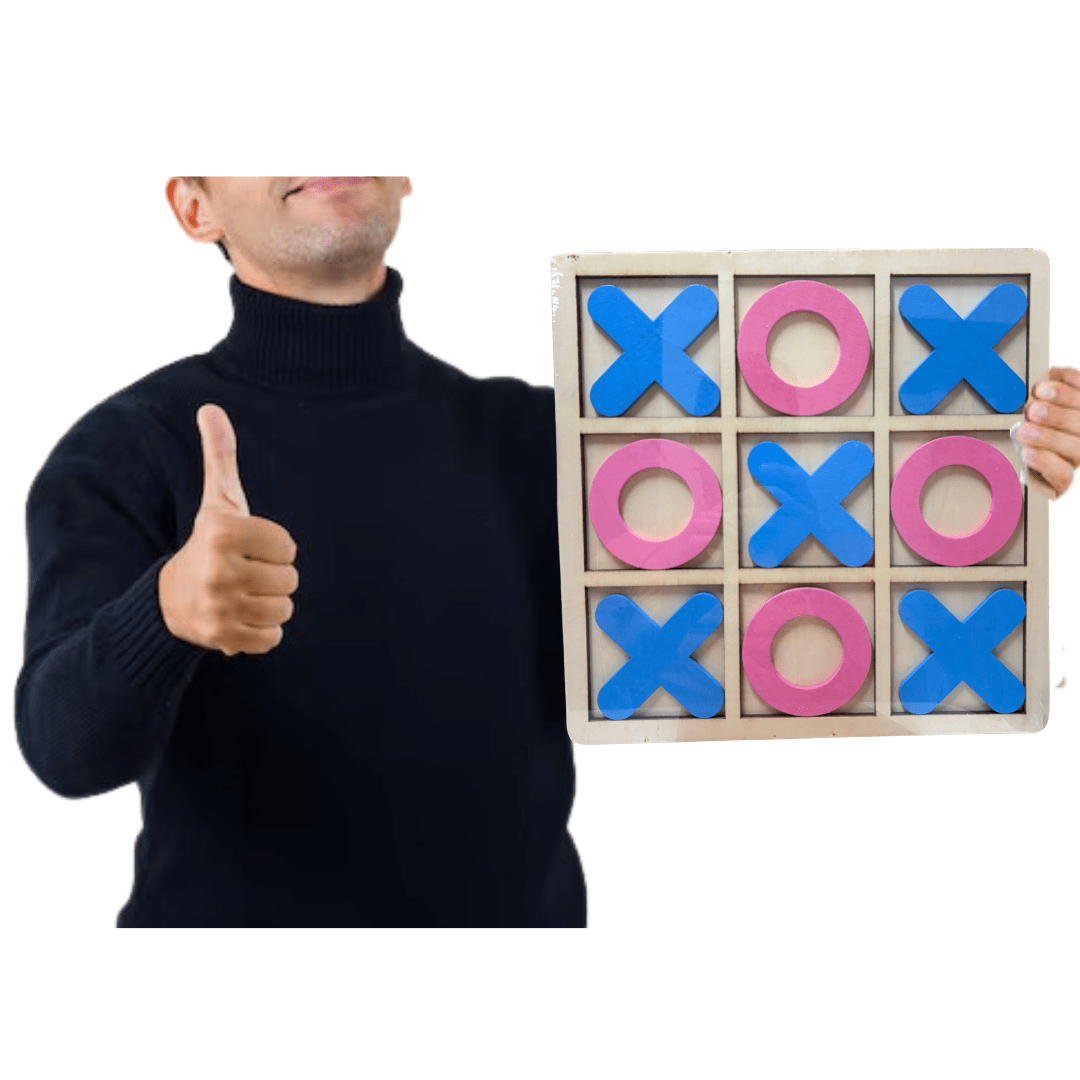 Juego De Mesa Gato Grande En  Madera5