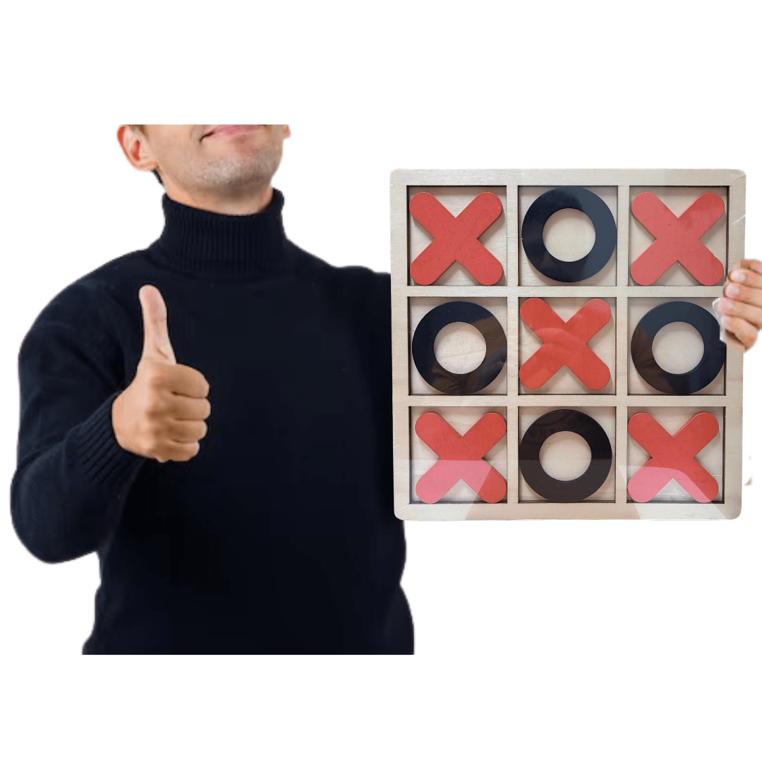 Juego De Mesa Gato Grande En  Madera6
