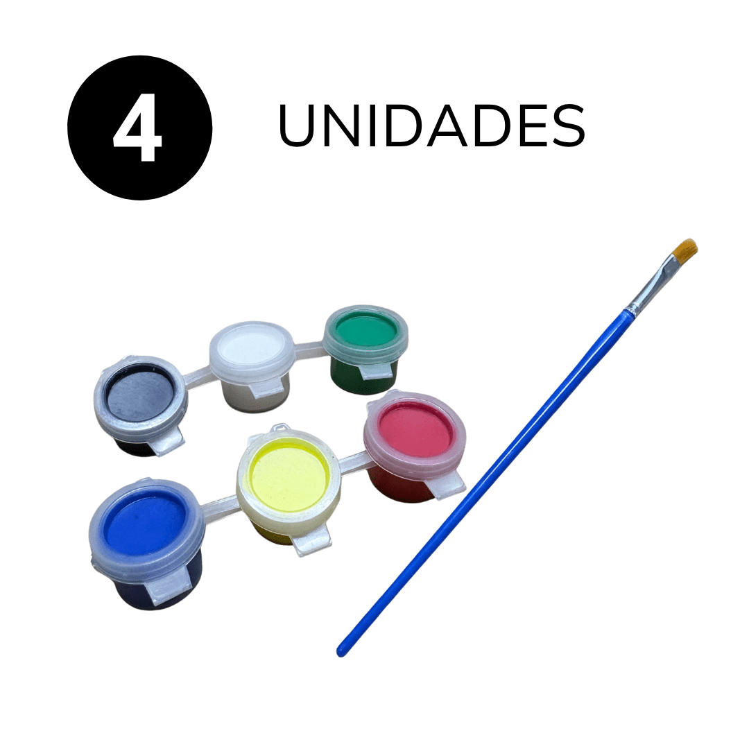 Pack 4 Dinosaurios Para Pintar Y  Tempera2
