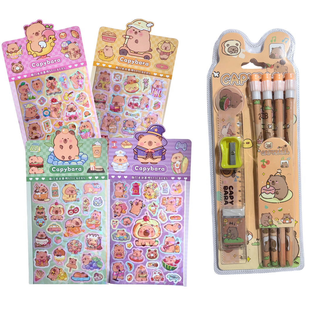 Set 100 Stickers Capibara Capibara1