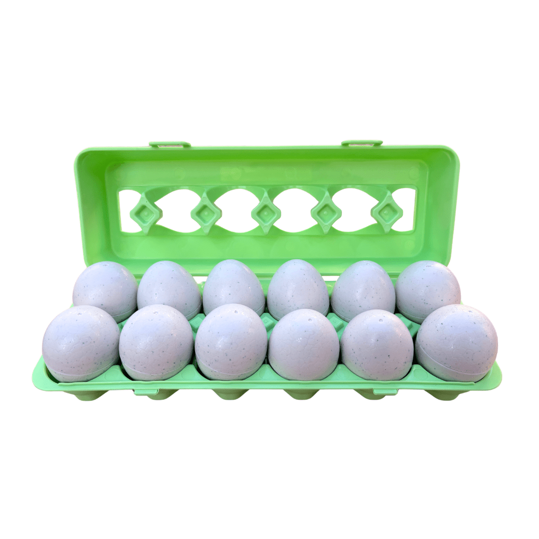 Huevos De Encaje Montessori  Dinosaurios Y Números 12 Un6