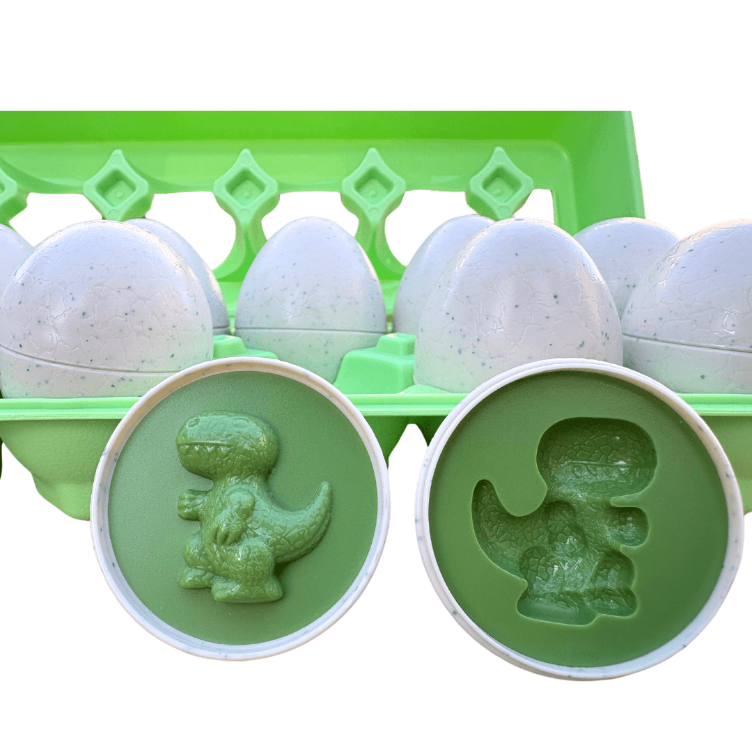Huevos De Encaje Montessori  Dinosaurios Y Números 12 Un7