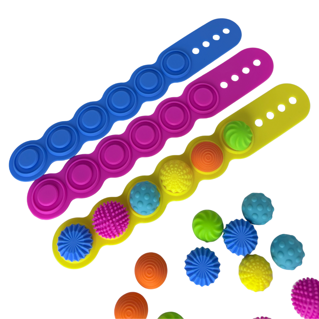 Pulsera Sensorial Texturizada Con Accesorios1