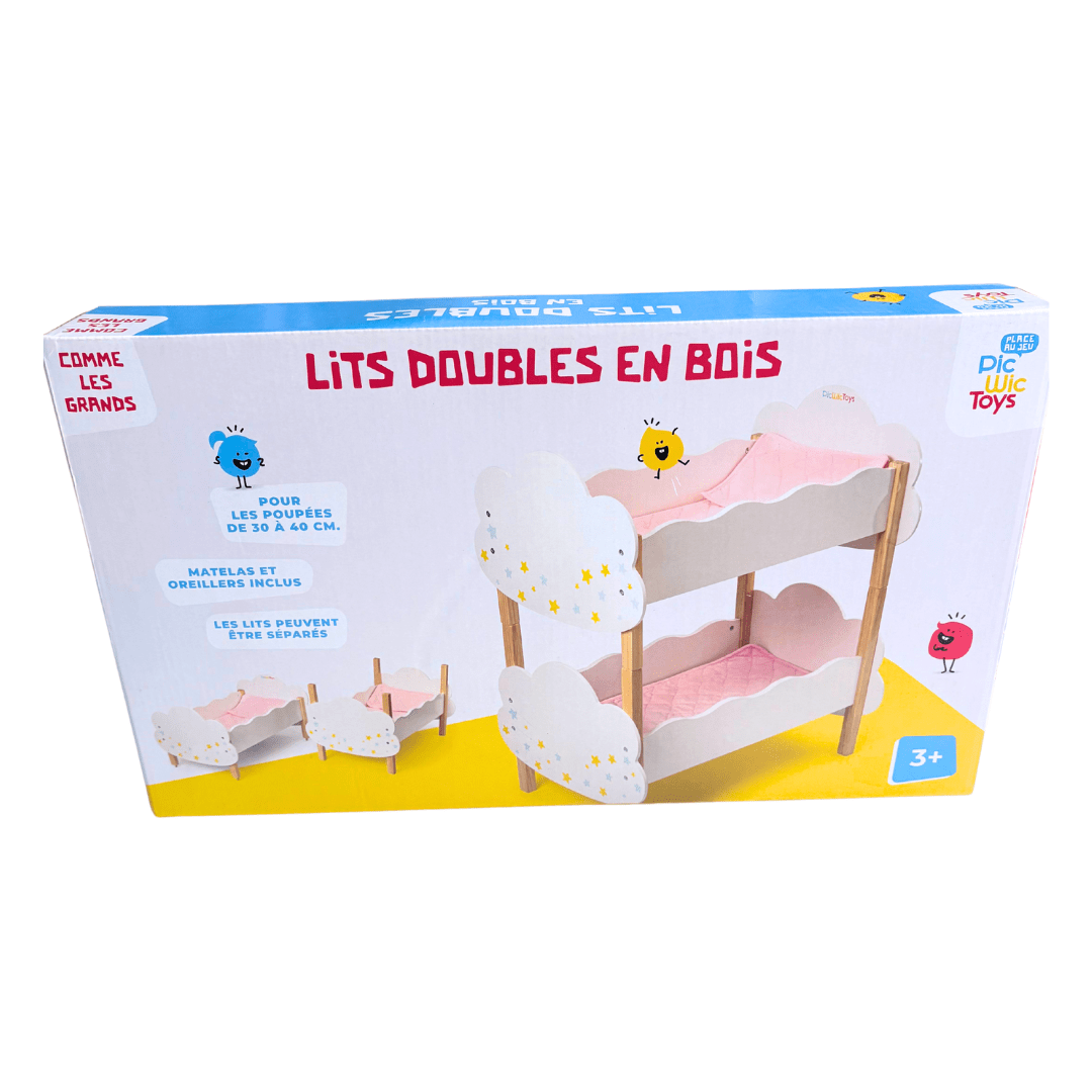 Cuna Doble De Madera Para  Muñecas2