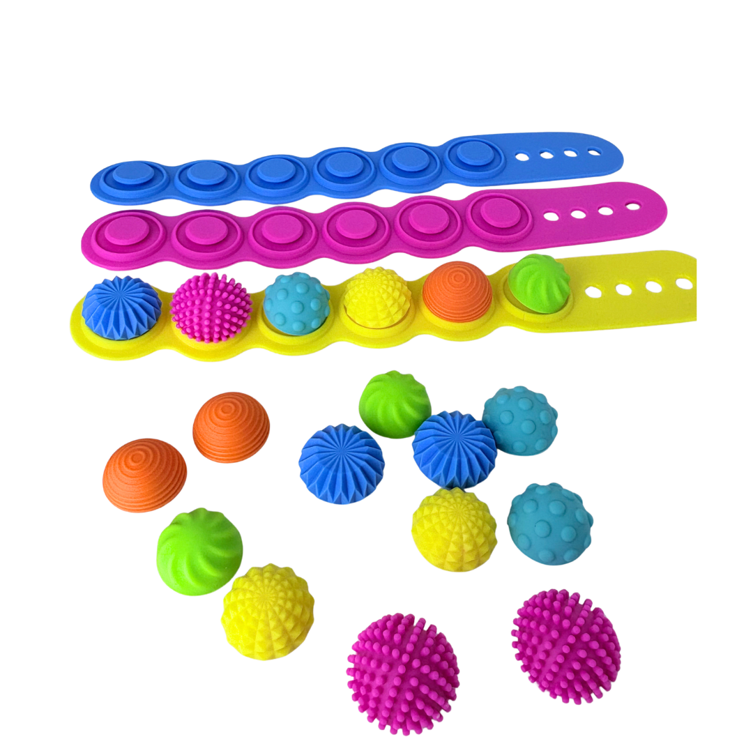 Pulsera Sensorial Texturizada Con Accesorios2