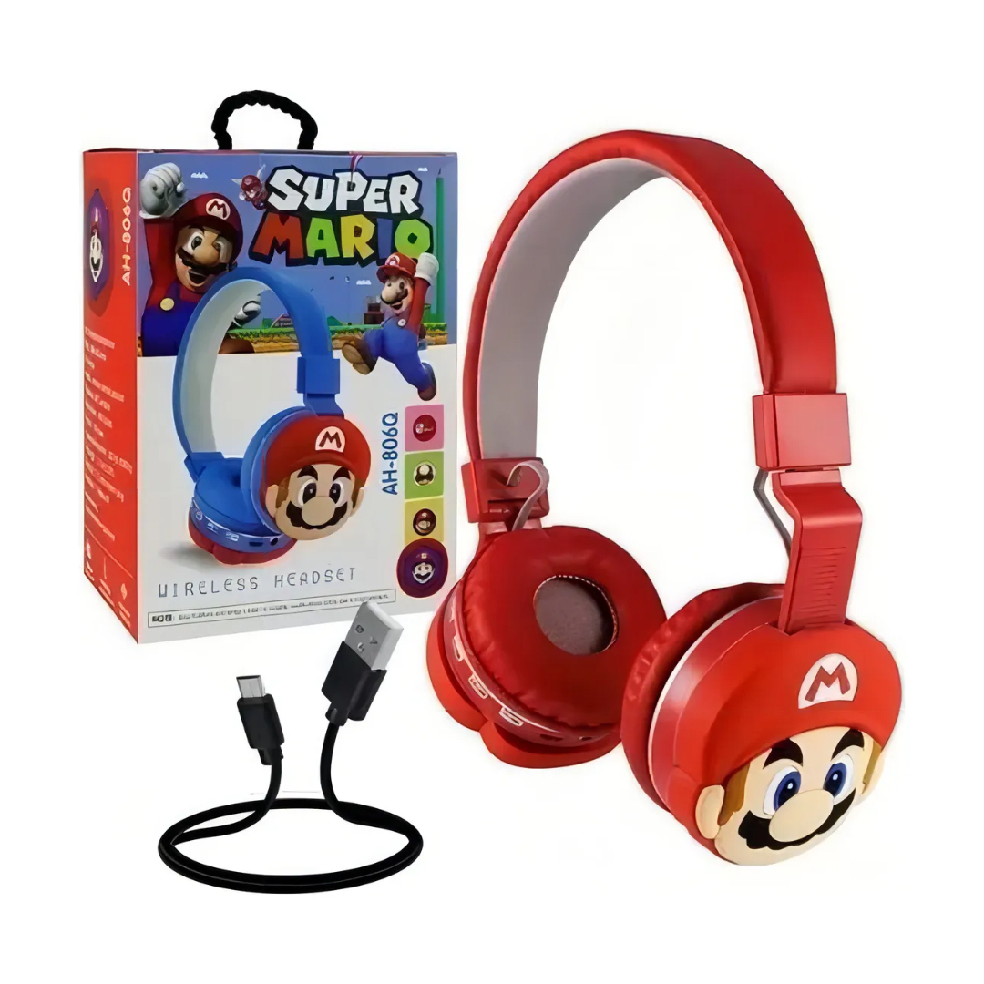 Audífonos Bluetooth Super Mario  Bros Inalámbricos Azul1