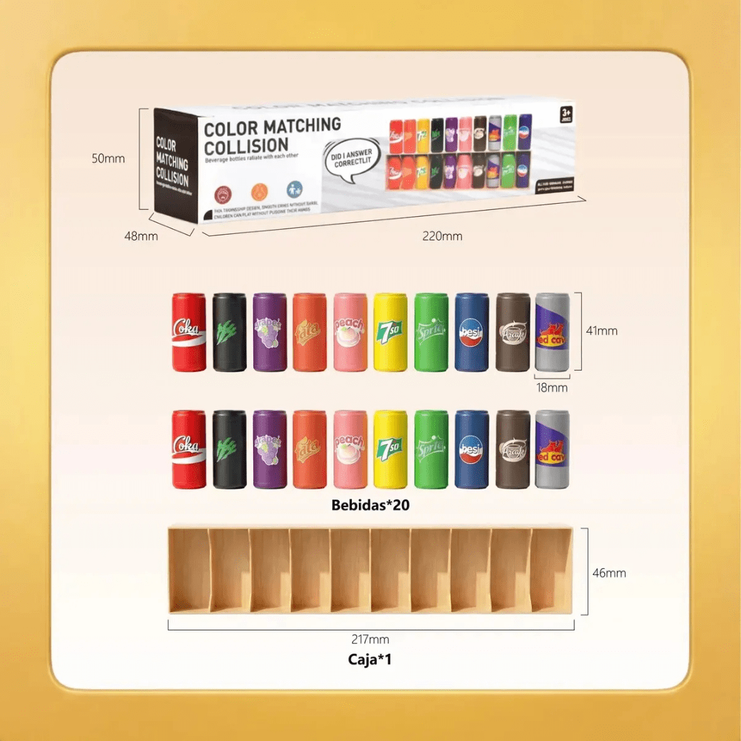 Juego Mesa Didactico Memoria Latas Colores Plastico1