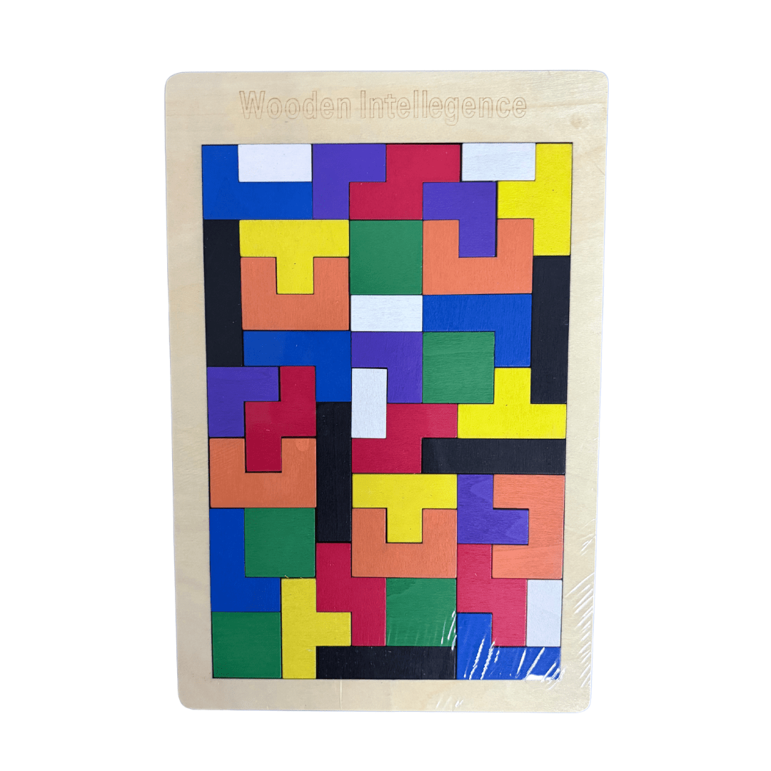 Juego Tetris Puzzle Rompe Cabeza Antiestres De Madera 3d1