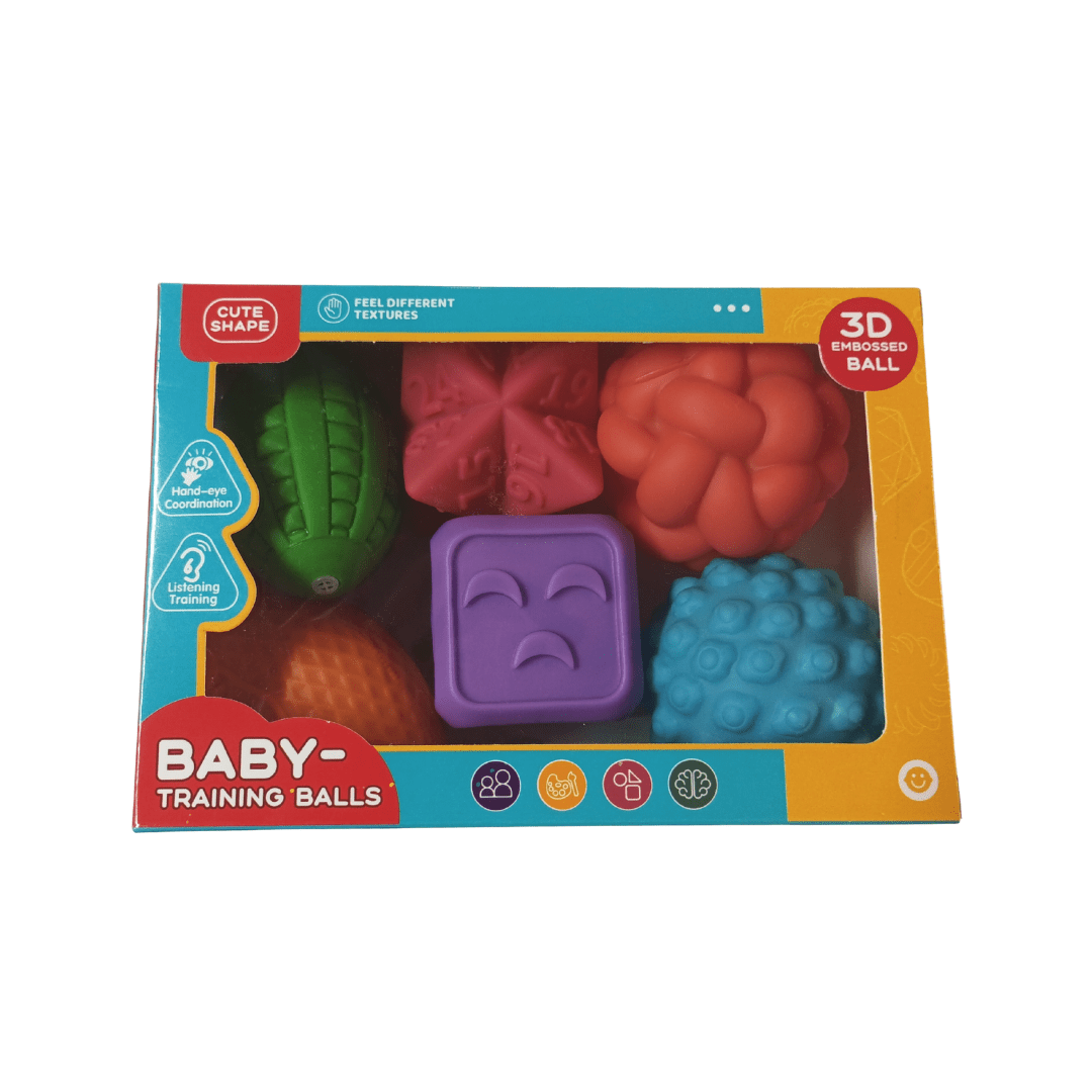 Set De 6 Figuras Sensoriales  Estimulación Bebé Multitextura1