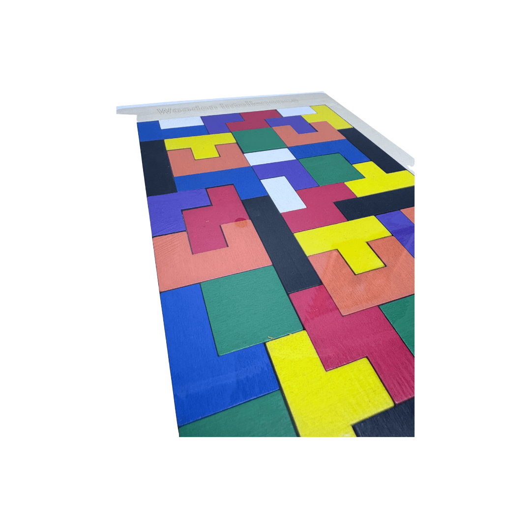 Juego Tetris Puzzle Rompe Cabeza Antiestres De Madera 3d3