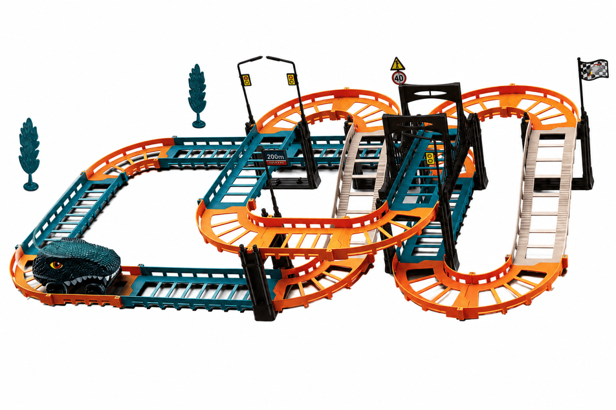 Pista de autos armable dinosaurio1