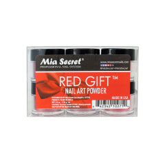 COLECCIÓN RED GIFT NAIL ART POWDER X6