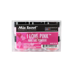 COLECCIÓN I LOVE PINK NAIL ART POWDER X6