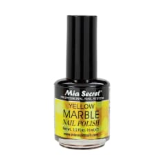 YELLOW MARBLE NAIL POLISH