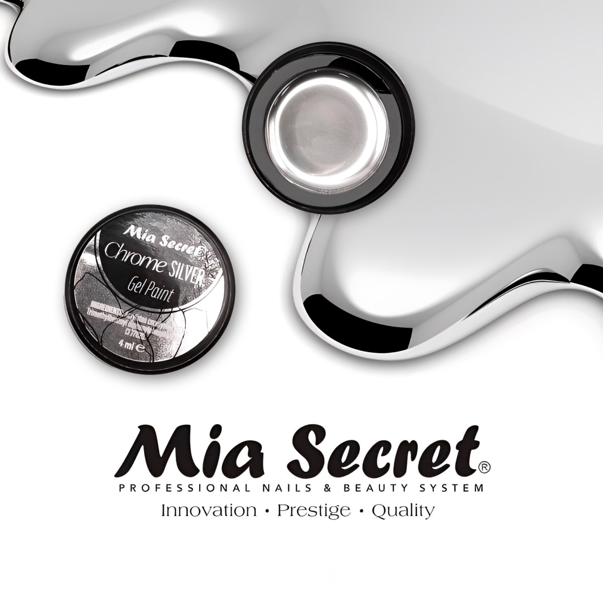 CHROME GEL PAINT SILVER 4 ML4