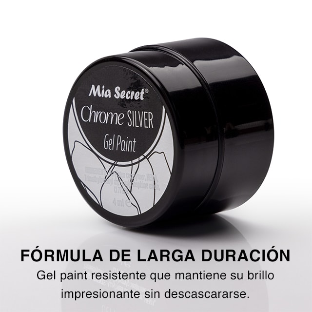 CHROME GEL PAINT SILVER 4 ML1