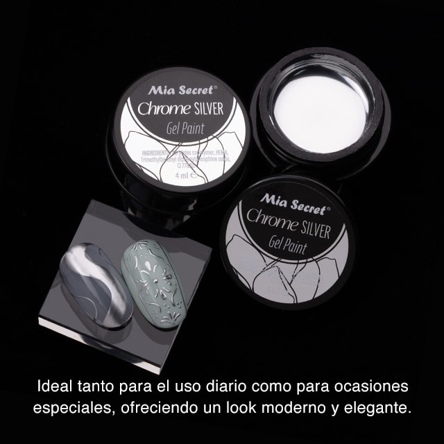 CHROME GEL PAINT SILVER 4 ML3