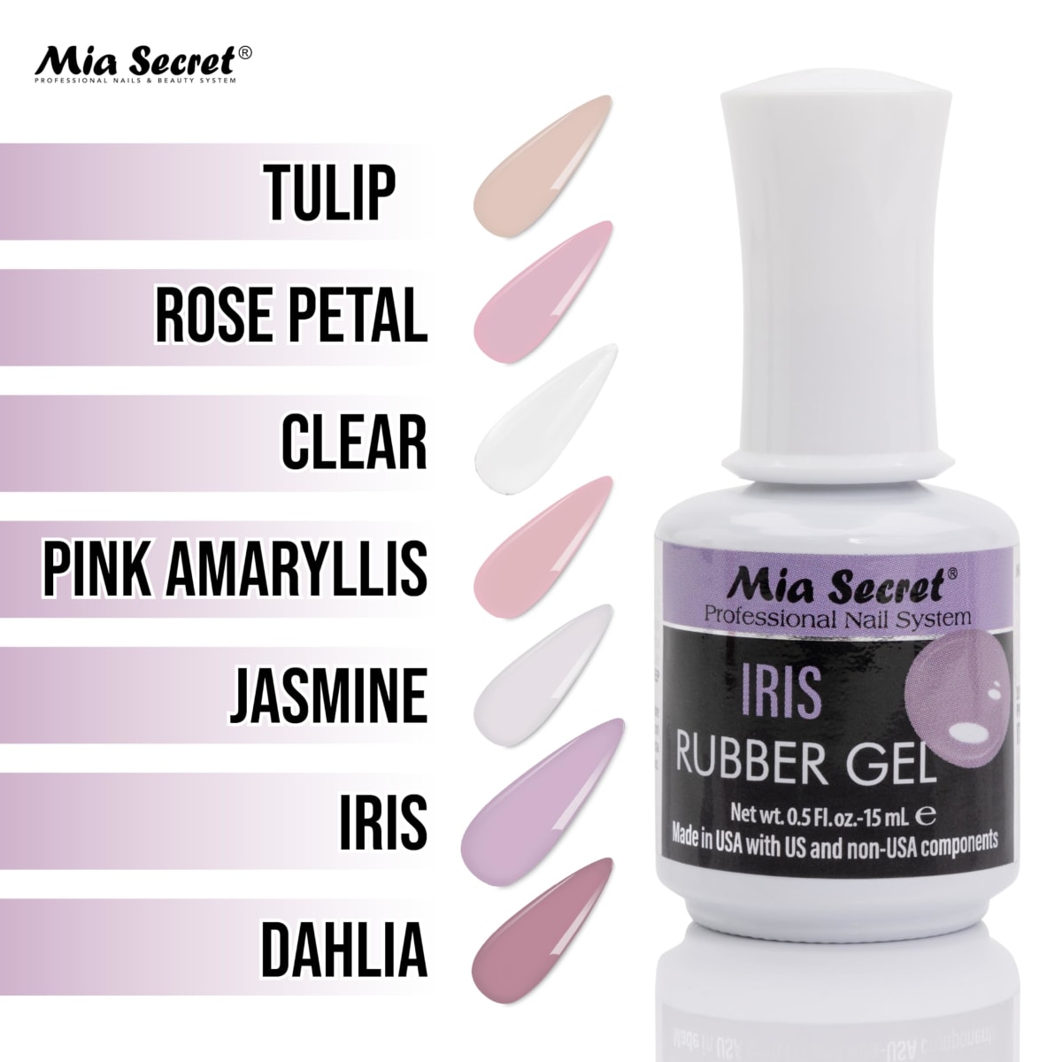 RUBBER TOP GEL FOR NAILS 0.5 OZ - IRIS1