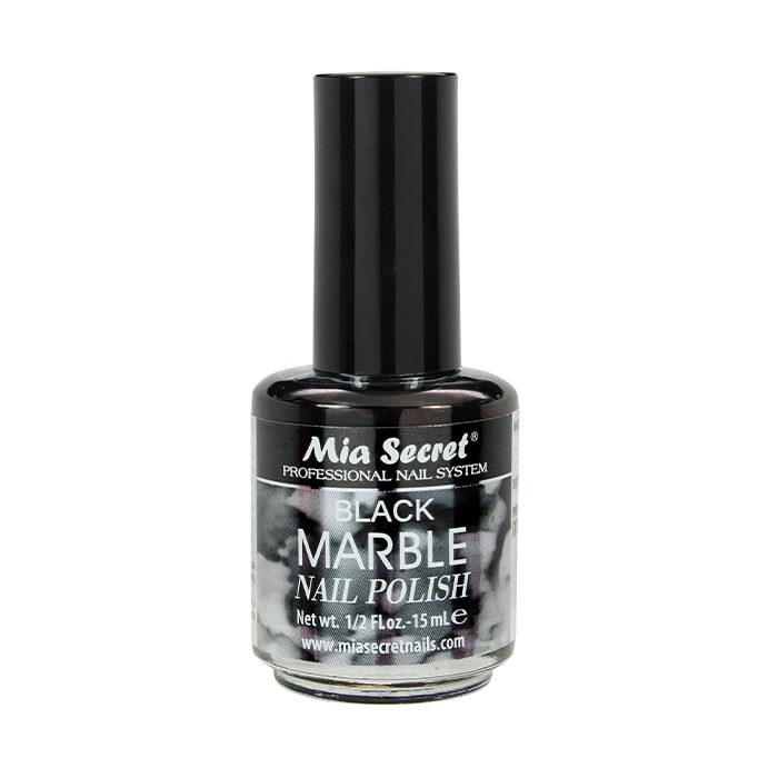 BLACK MARBLE NAIL POLISH2