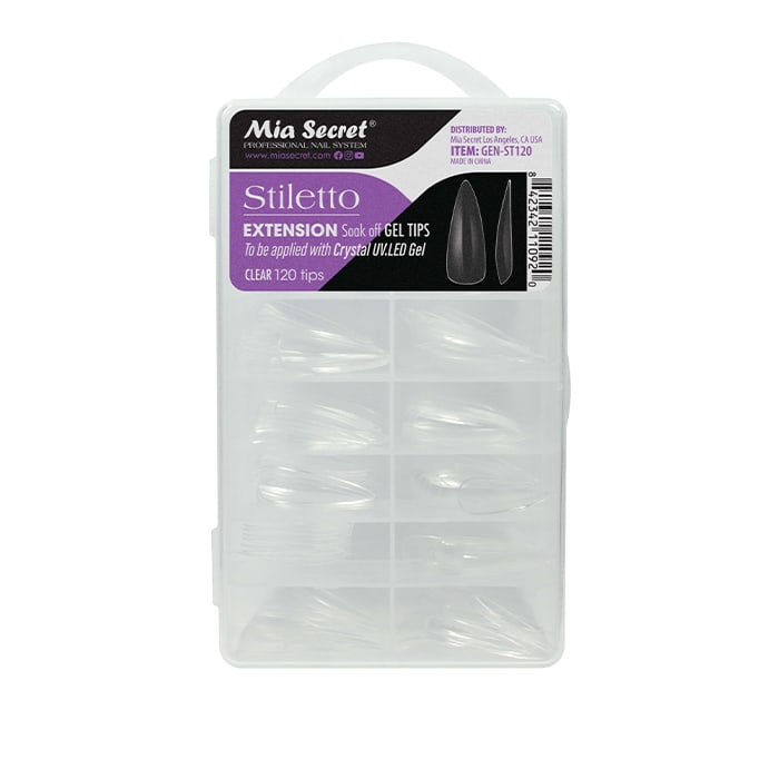 GEL TIPS STILETTO CLEAR 120 NAILS2